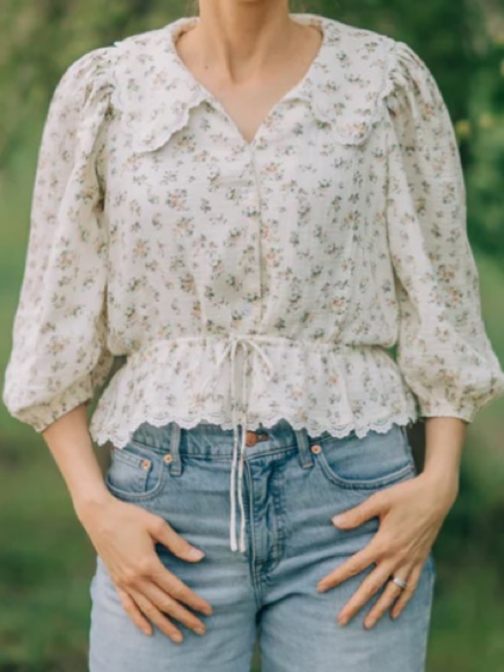 ShopDahl Heidi cotton gauze blouse size small
